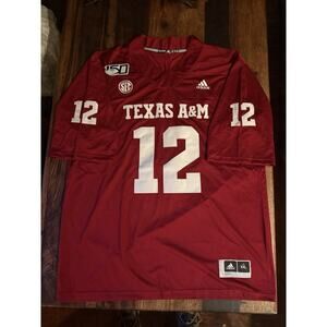 Texas A&M Aggies Adidas Football Jersey #12 – Men’s XXL – SEC 150th Anniversary